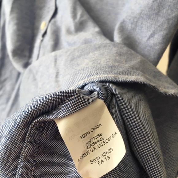 J. CREW Chambrey Stitched Oxford Popover Top Shirt - Picture 6 of 7